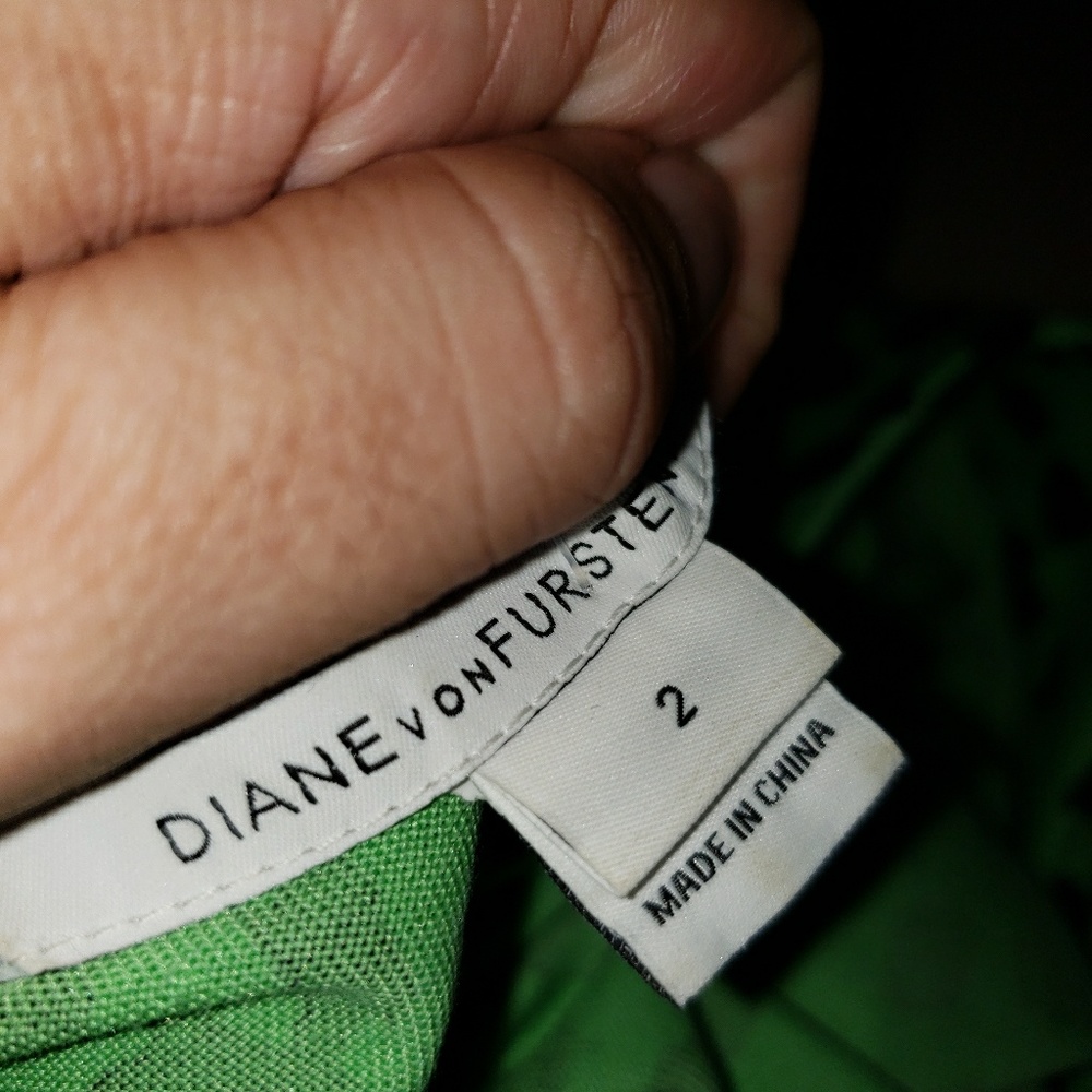 Diane von  Furstenberg Dress Green animal print - Picture 4 of 7